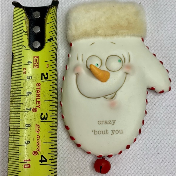 Department 56 Snowman Mitten Christmas Tree Ornament. “crazy ‘bout you” - Picture 7 of 7